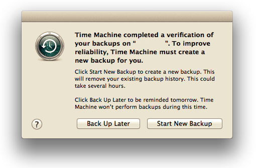 TimeMachine Error